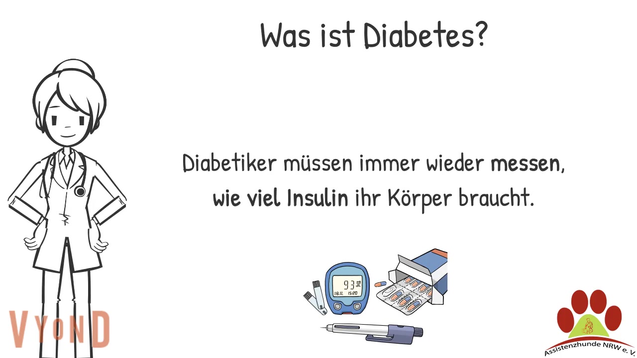 Film über Diabetes Warnhunde - auf YouTube auch mit Bildbeschreibung